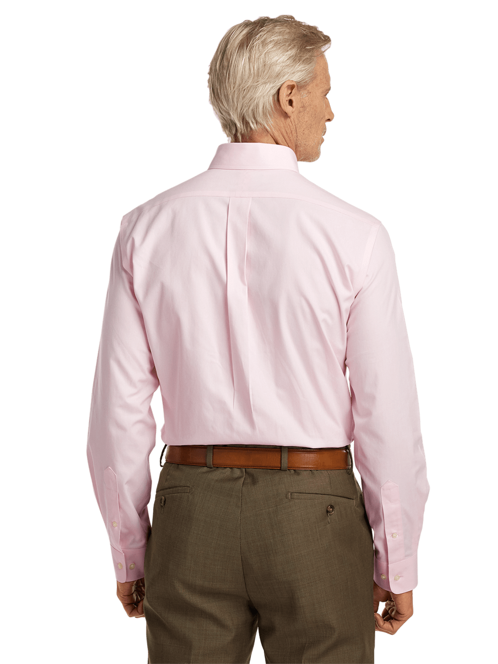 Alternate Image of Non-iron Cotton Pinpoint Solid Button Down Collar Dress Shirt-4
