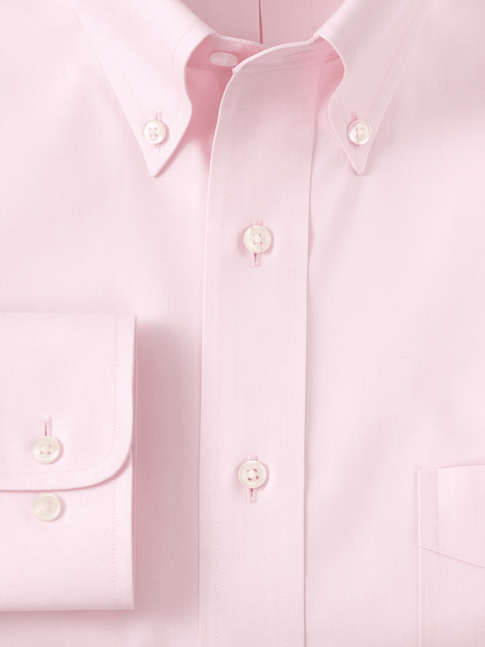 Alternate Image of Non-iron Cotton Pinpoint Solid Button Down Collar Dress Shirt-5