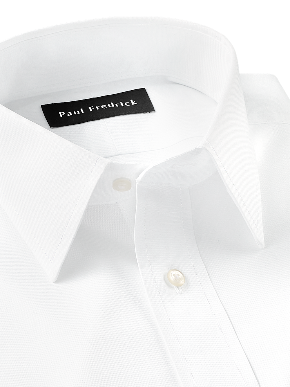 Alternate Image of Non-iron Cotton Pinpoint Solid Point Collar Dress Shirt-6