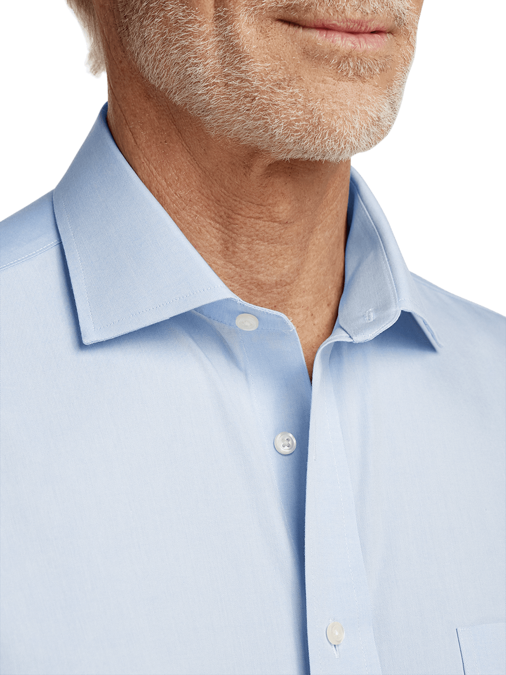 Alternate Image of Non-iron Cotton Pinpoint Solid Spread Collar Dress Shirt-2