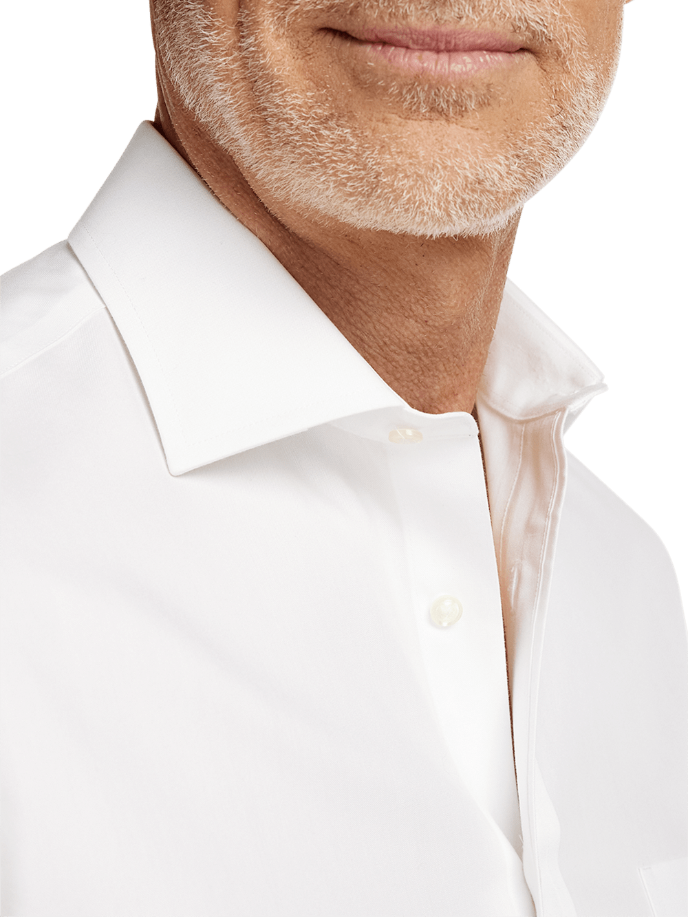 Alternate Image of Non-iron Cotton Pinpoint Solid Spread Collar Dress Shirt-2