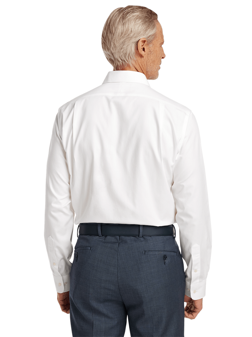 Alternate Image of Non-iron Cotton Pinpoint Solid Spread Collar Dress Shirt-4