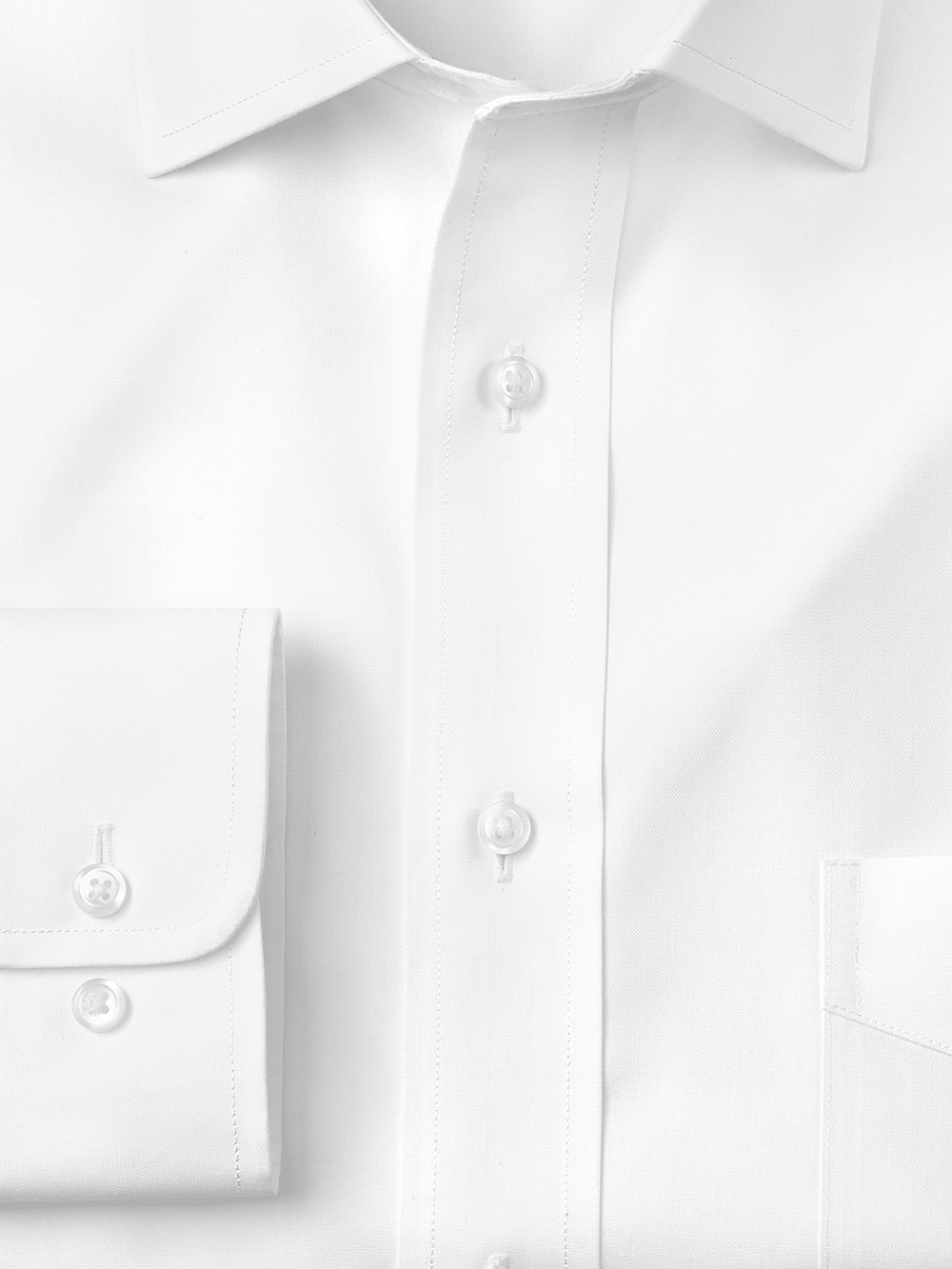 Alternate Image of Non-iron Cotton Pinpoint Solid Spread Collar Dress Shirt-5