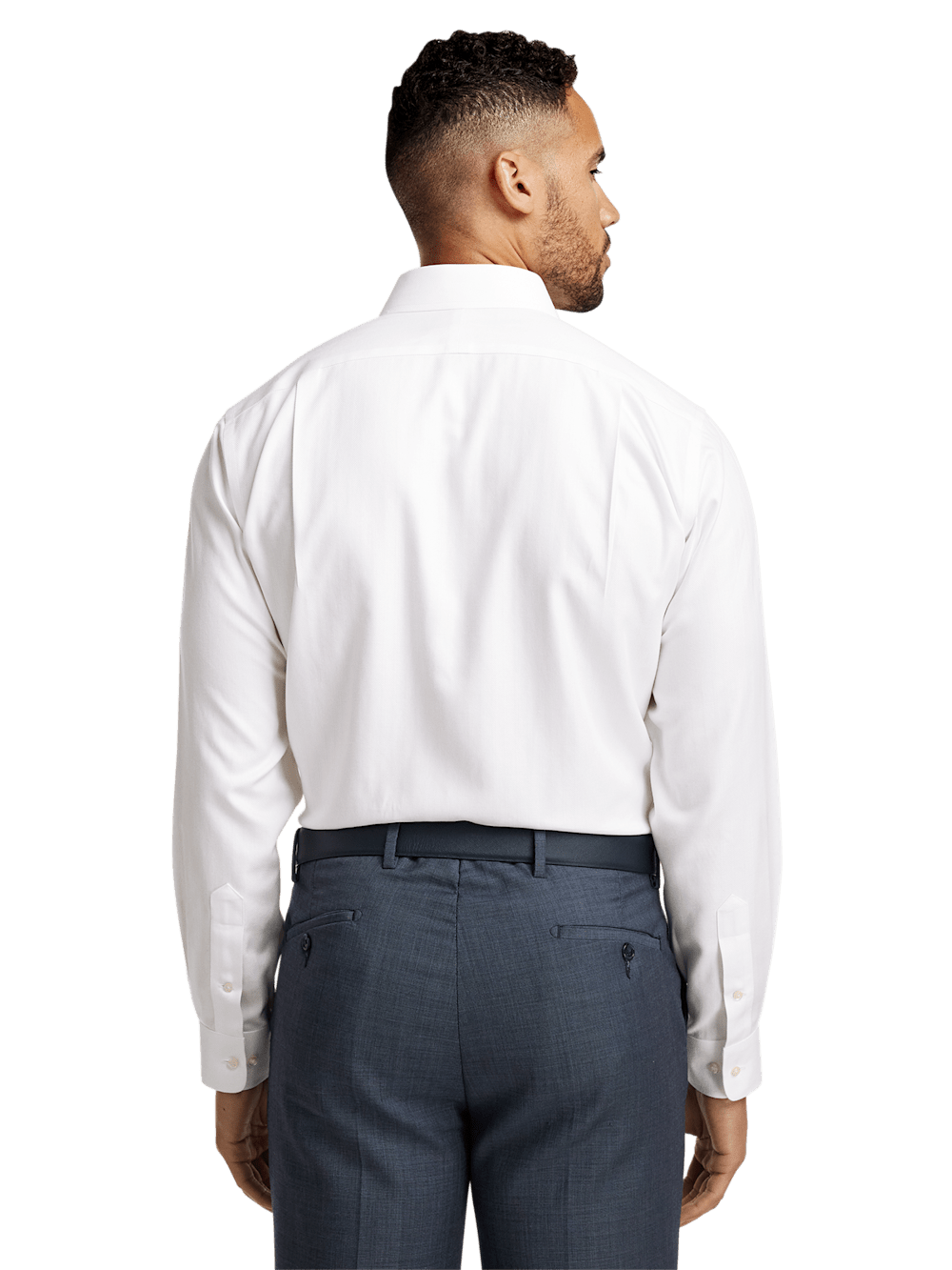 Alternate Image of Non-iron Cotton Herringbone Point Collar Dress Shirt-4