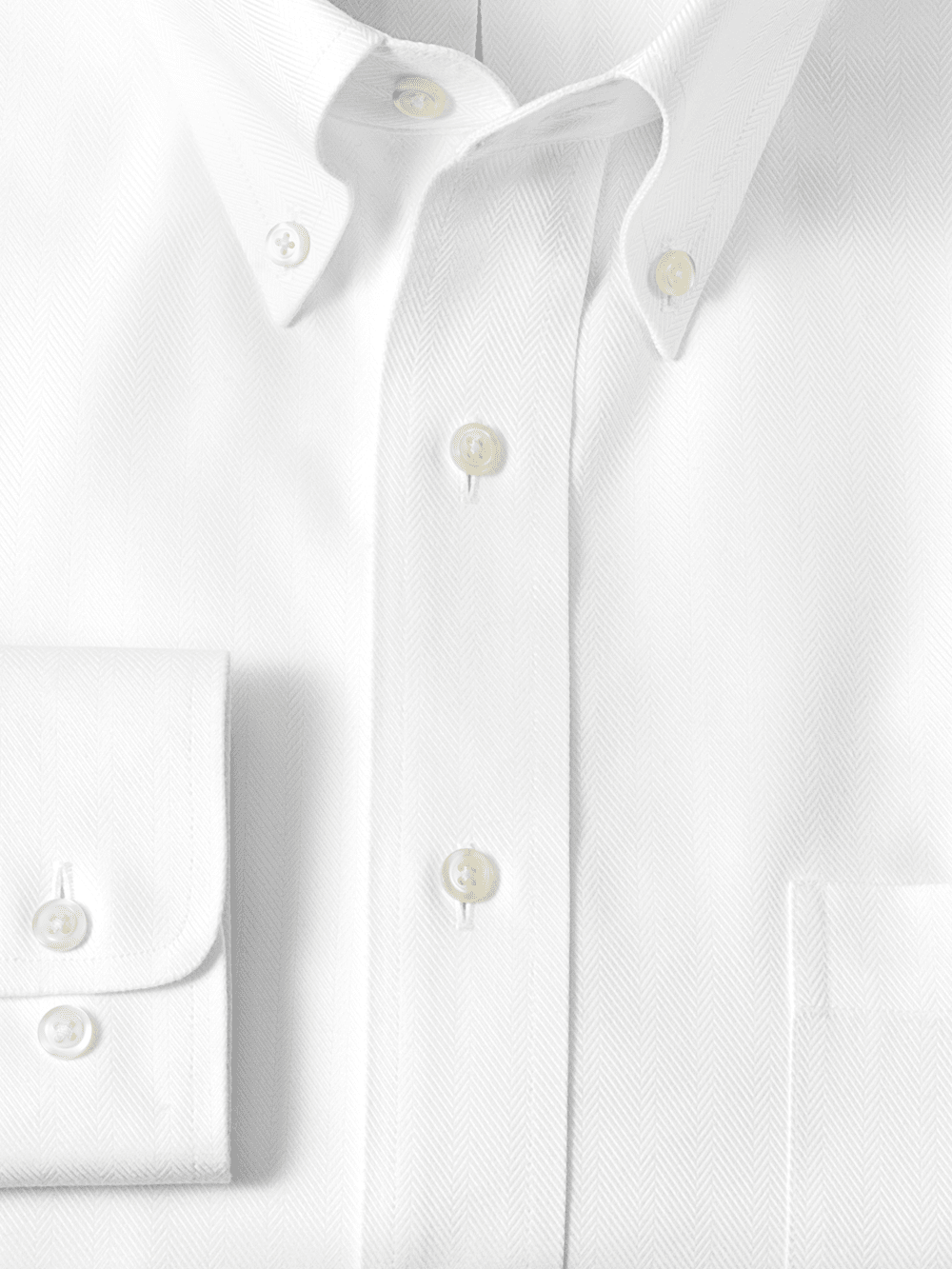 Alternate Image of Non-iron Cotton Herringbone Button Down Collar Dress Shirt-5