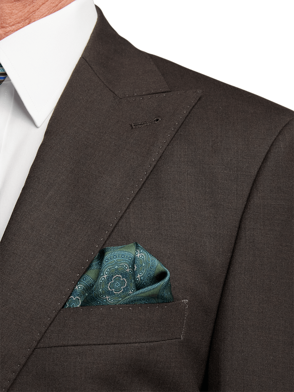 Alternate Image of Wool Stretch Bengaline Single Breasted Peak Lapel Suit-5