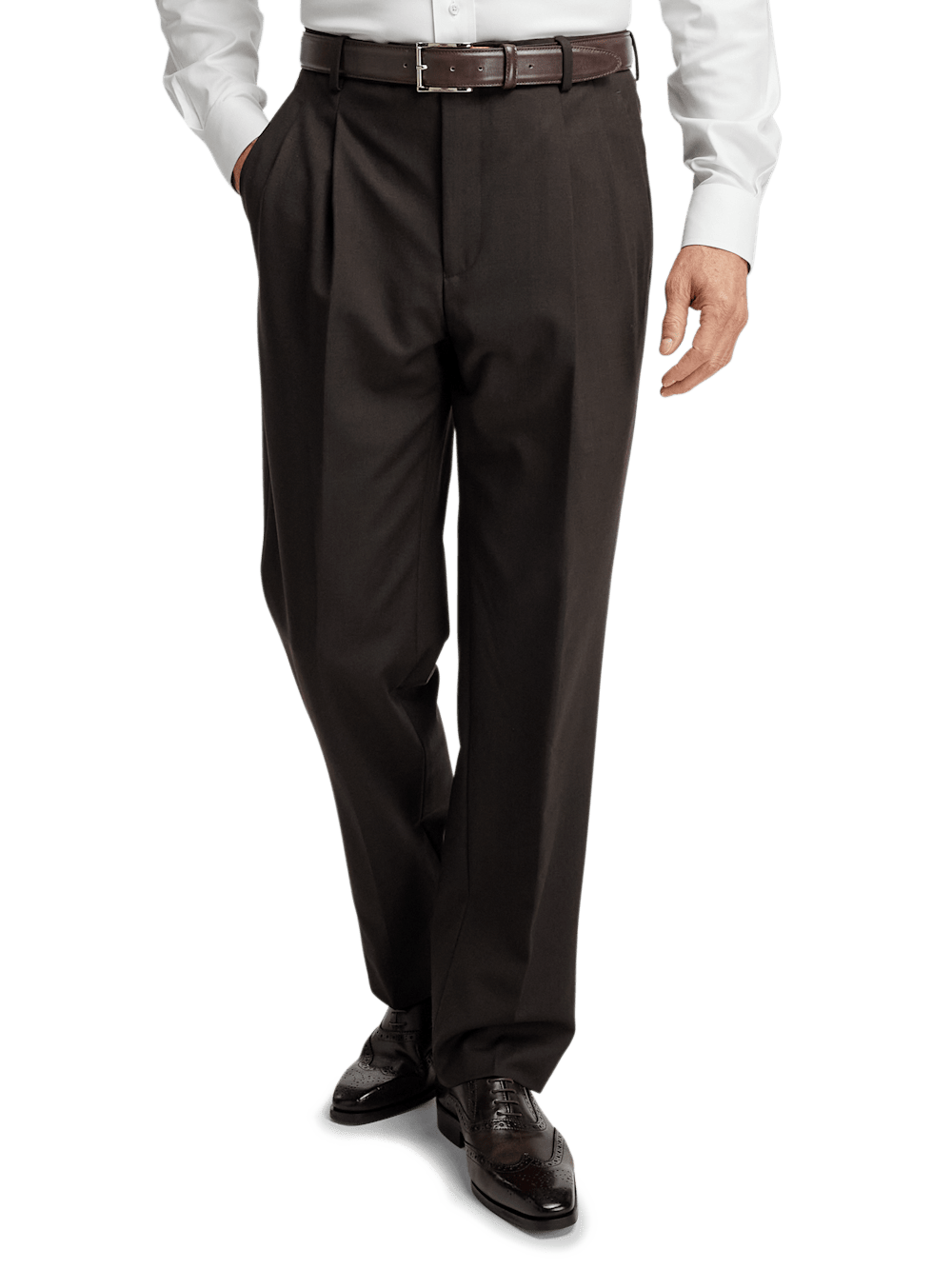 Alternate Image of Wool Stretch Bengaline Single Breasted Peak Lapel Suit-7