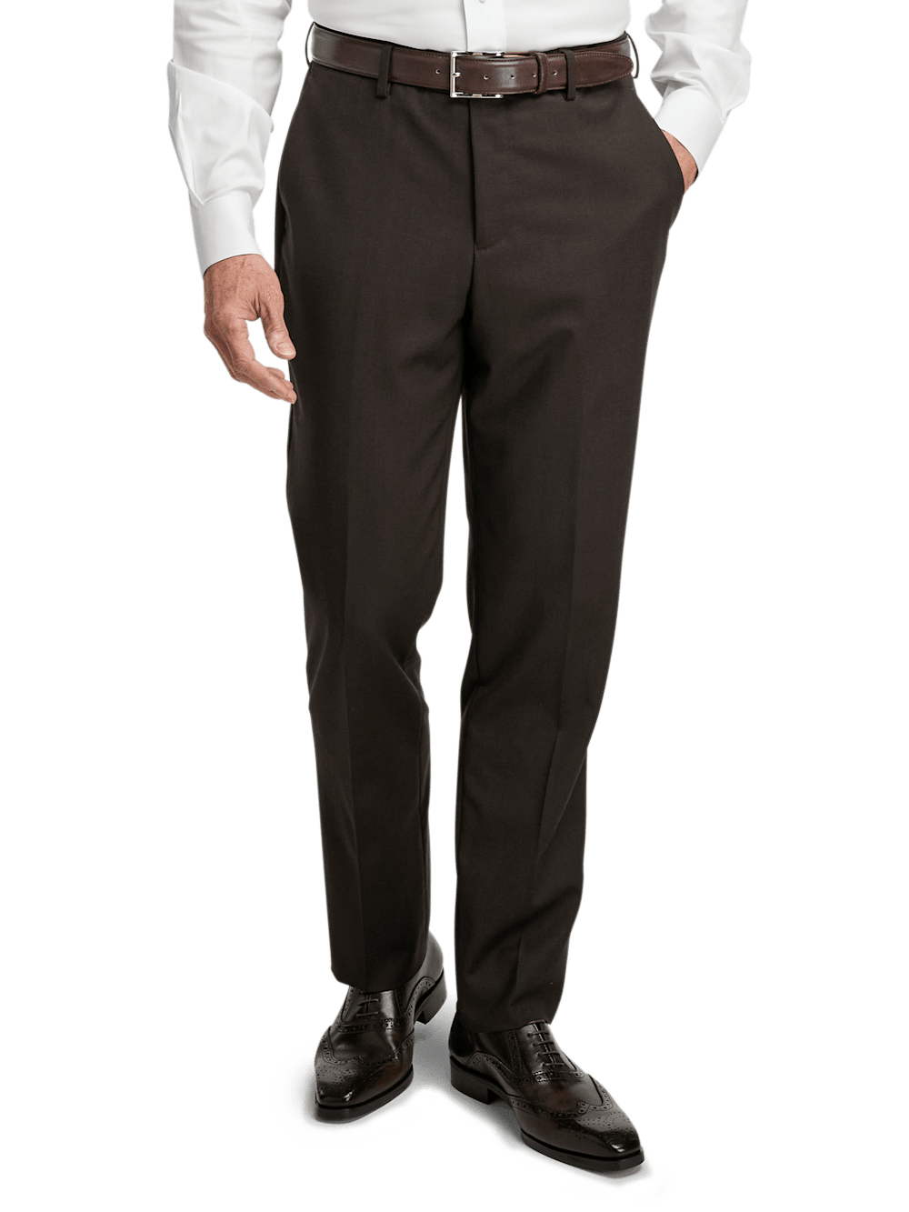 Alternate Image of Wool Stretch Bengaline Single Breasted Peak Lapel Suit-8