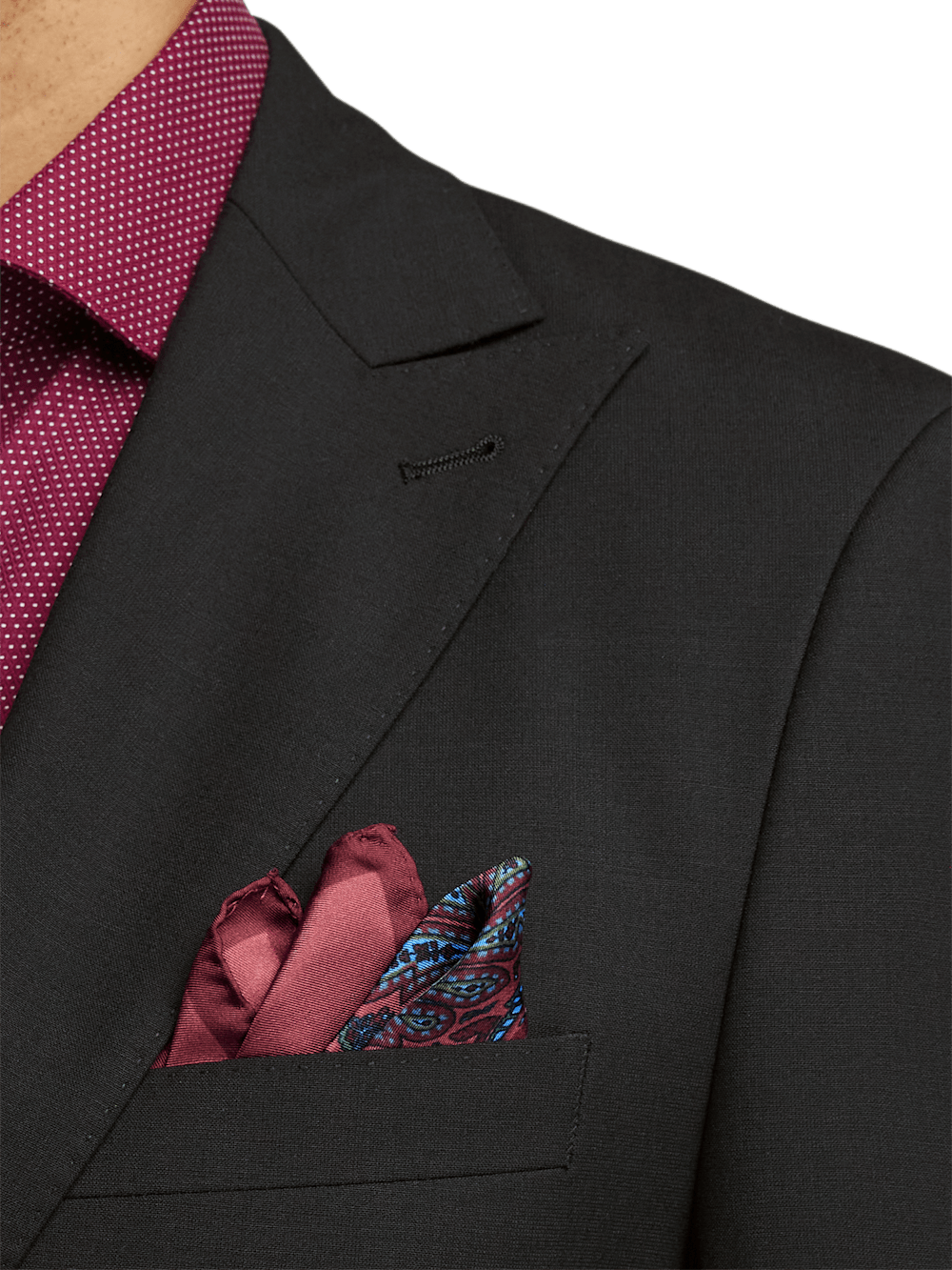 Alternate Image of Wool Stretch Bengaline Single Breasted Peak Lapel Suit-5