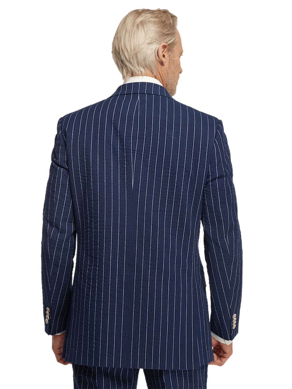 Alternate Image of Cotton Stretch Pinstripe Peak Lapel Suit-6