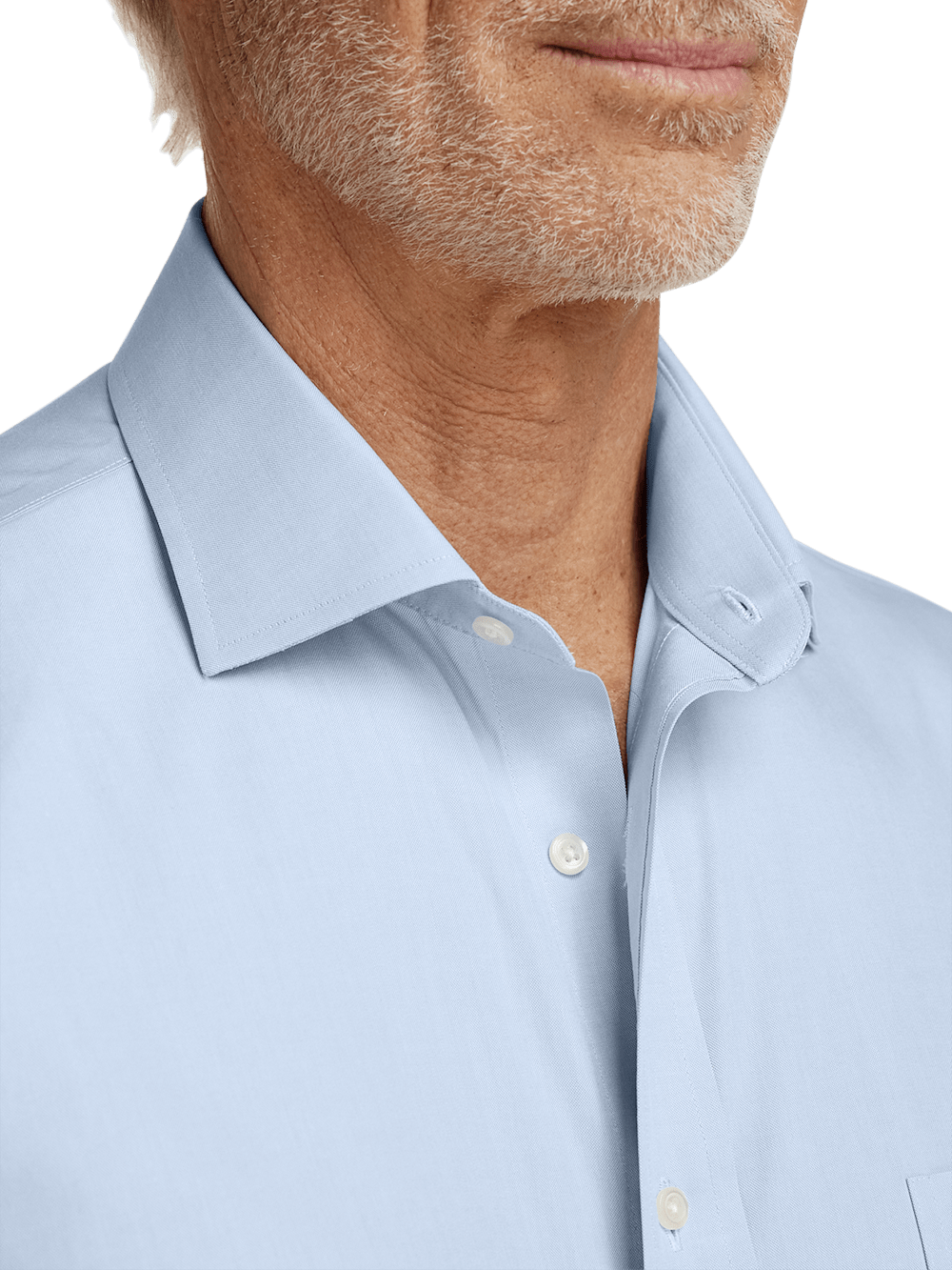 Alternate Image of Non-iron Cotton Pinpoint Solid Spread Collar French Cuff Dress Shirt-2