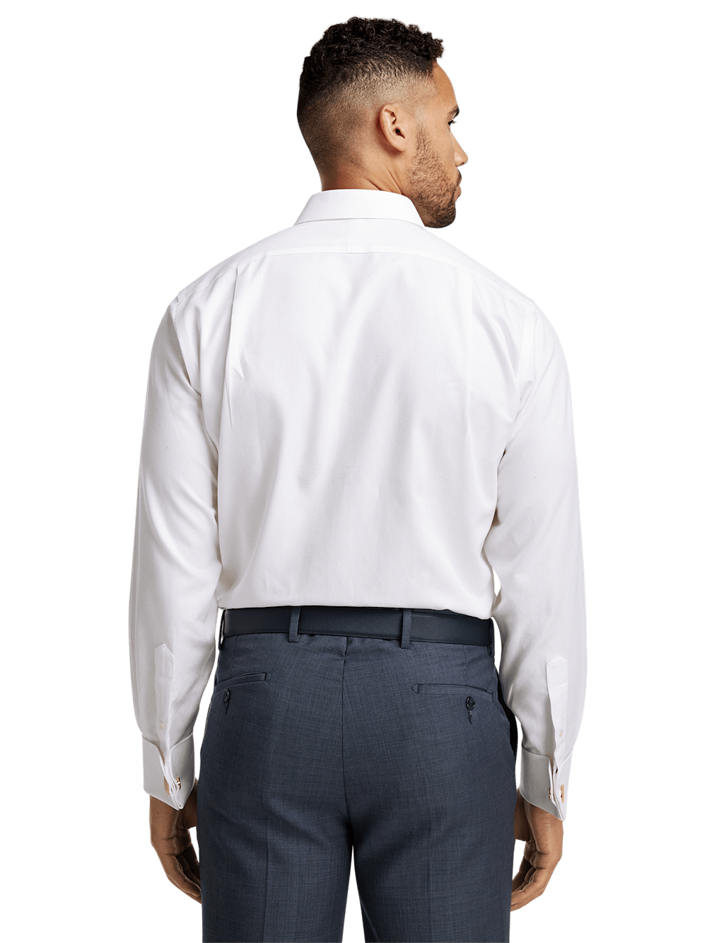 Alternate Image of Non-iron Cotton Twill Spread Collar French Cuff Dress Shirt-4