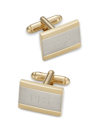 Engravable Cufflinks - Gold/silver