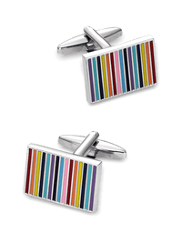 Enamel Multi Stripe Cufflinks - Multi