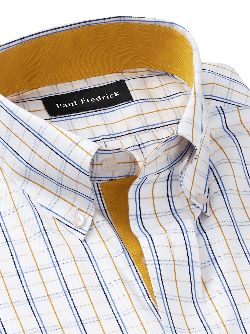 Alternate Image of Non-iron Cotton Windowpane Dress Shirt With Contrast Trim-6