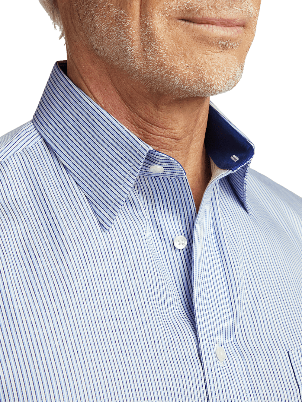 Alternate Image of Non-iron Cotton Stripe Dress Shirt With Contrast Trim-2