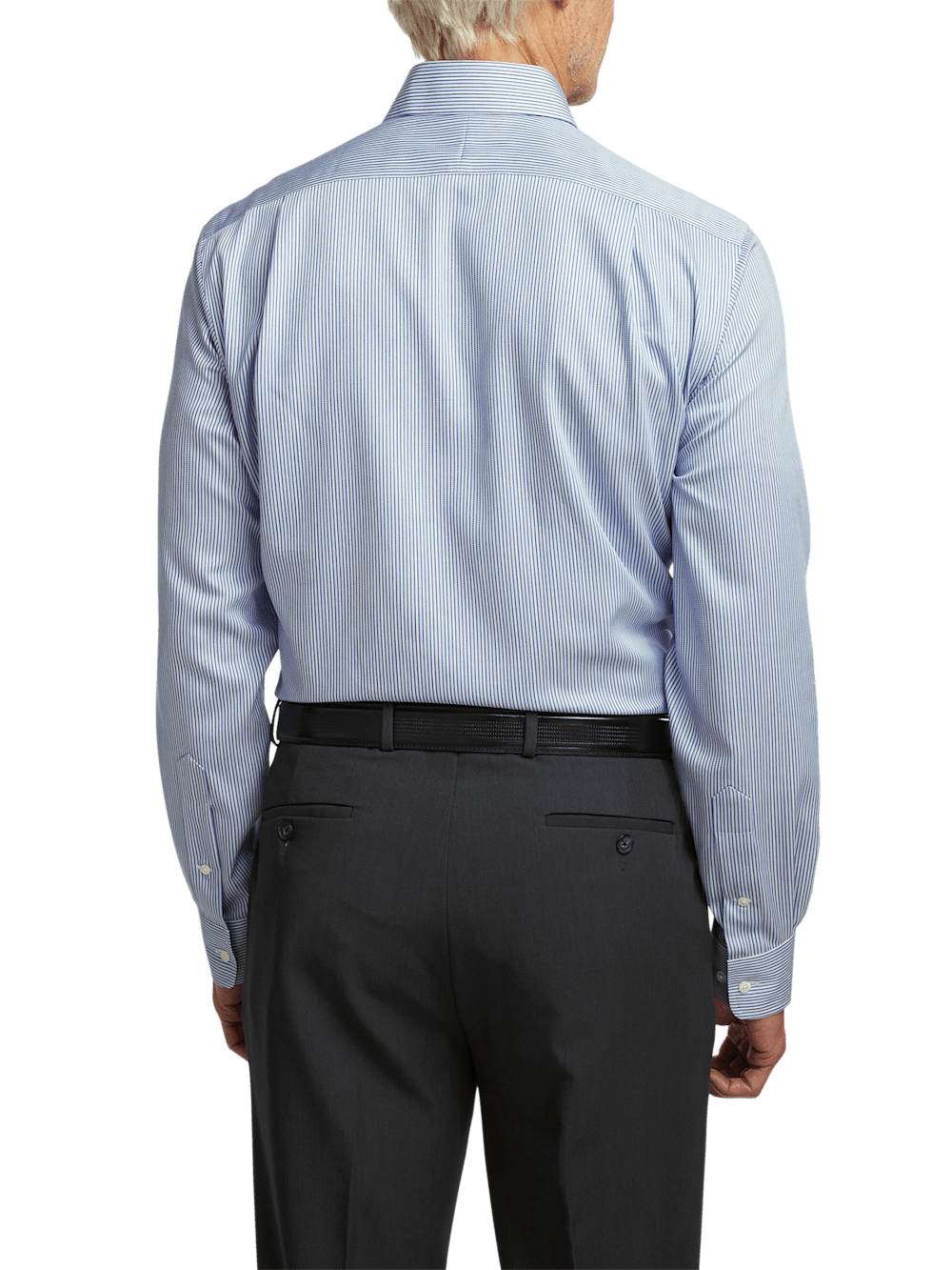 Alternate Image of Non-iron Cotton Stripe Dress Shirt With Contrast Trim-4