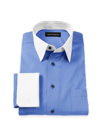 Comfort Stretch Non-Iron Solid Dress Shirt - French Blue