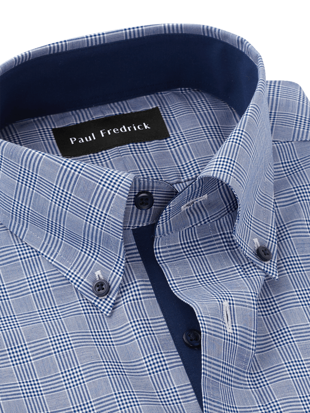 Alternate Image of Non-iron Cotton Plaid Dress Shirt With Contrast Trim-6