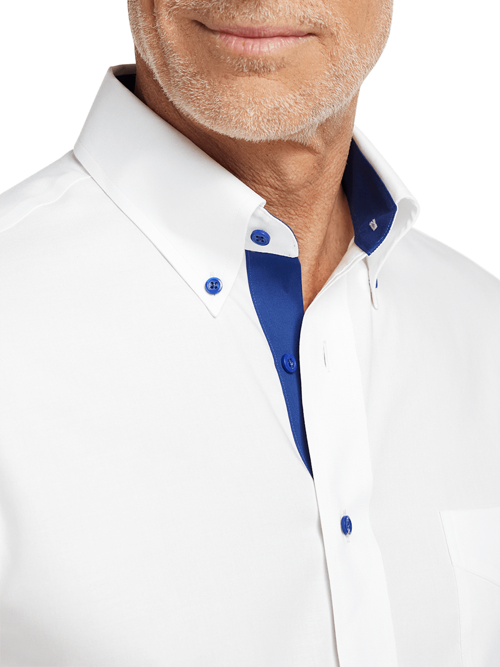 Alternate Image of Comfort Stretch Non-iron Solid Dress Shirt With Contrast Trim-2