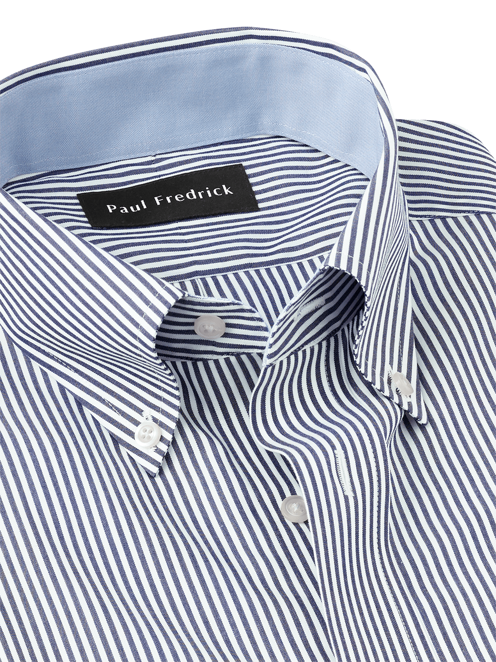 Alternate Image of Non-iron Cotton Stripe Dress Shirt With Contrast Trim-2
