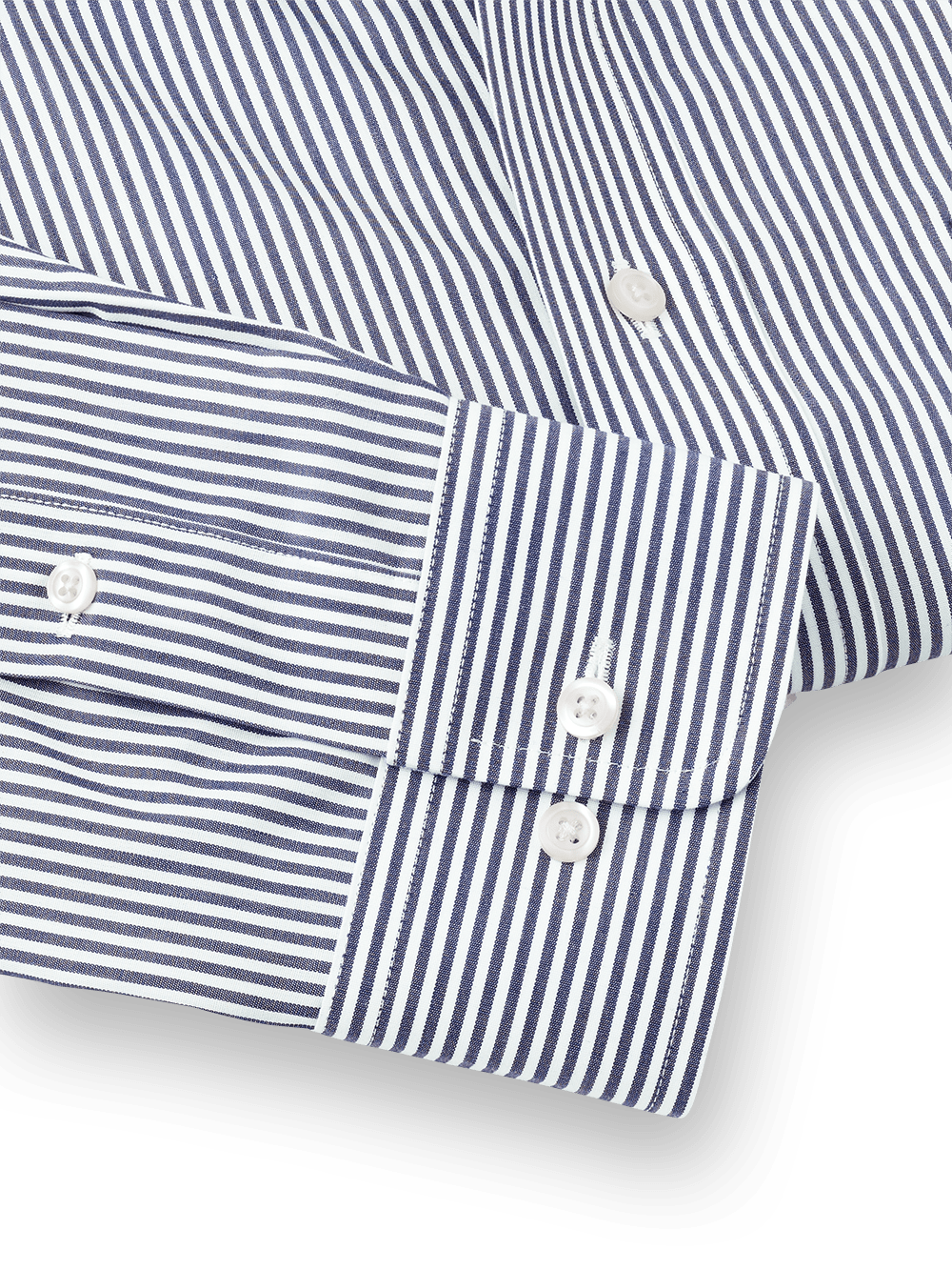 Alternate Image of Non-iron Cotton Stripe Dress Shirt With Contrast Trim-3