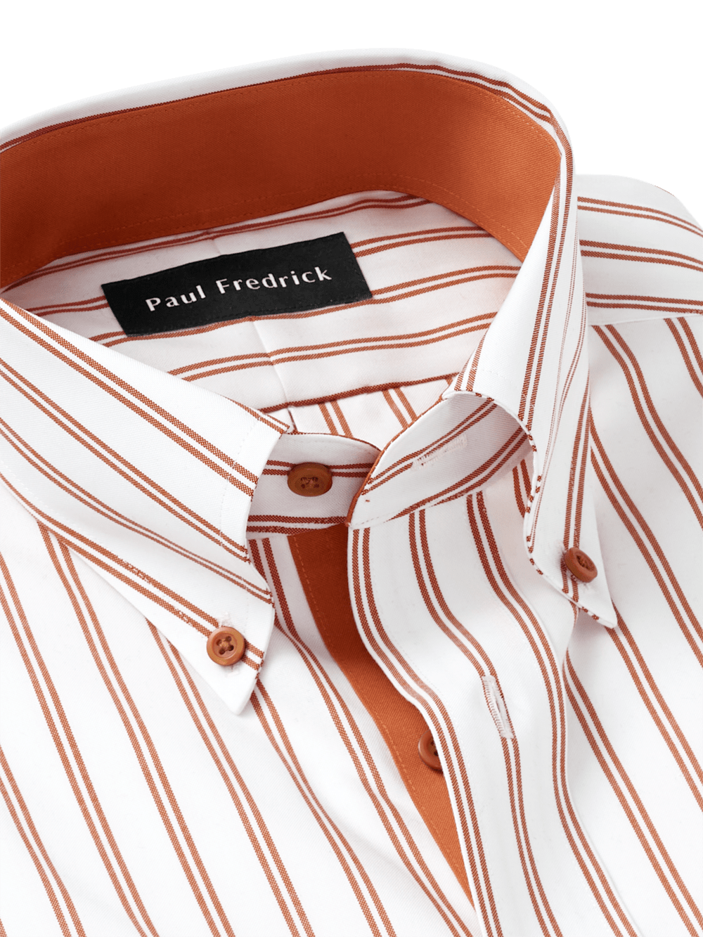 Alternate Image of Comfort Stretch Non-iron Stripe Dress Shirt With Contrast Trim-6