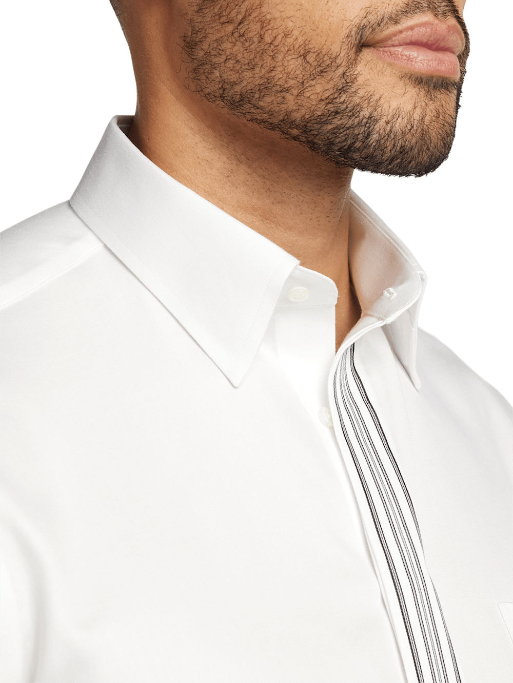 Alternate Image of Non-iron Cotton Solid Dress Shirt With Contrast Trim-2