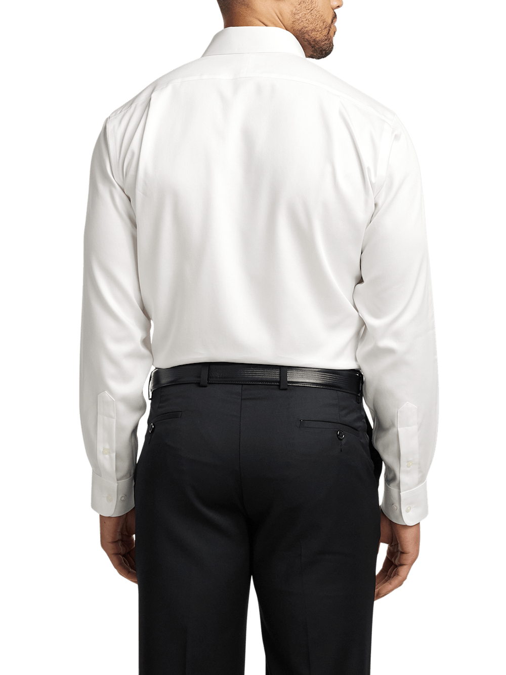 Alternate Image of Non-iron Cotton Solid Dress Shirt With Contrast Trim-4