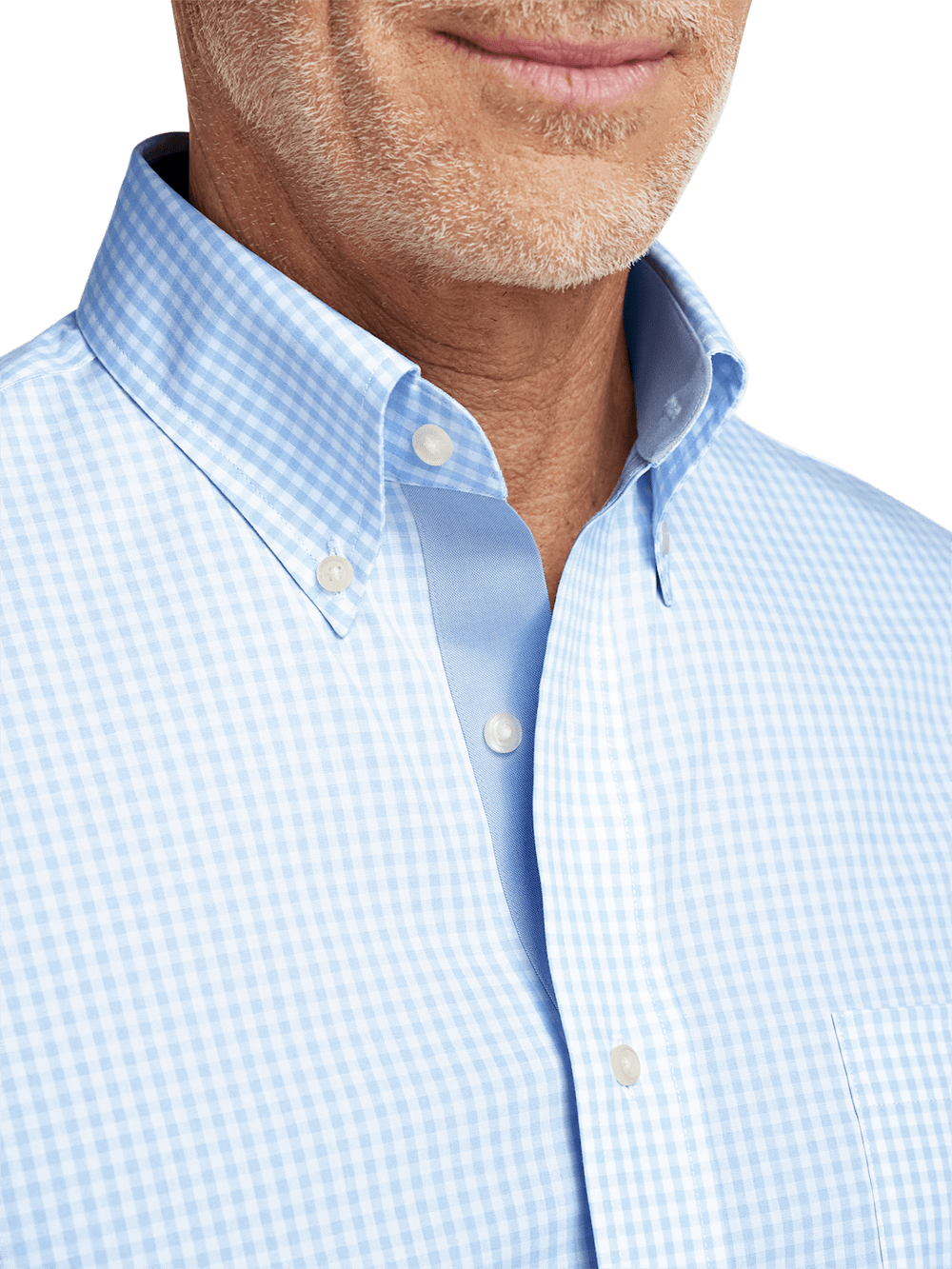 Alternate Image of Non-iron Cotton Check Dress Shirt With Contrast Trim-2