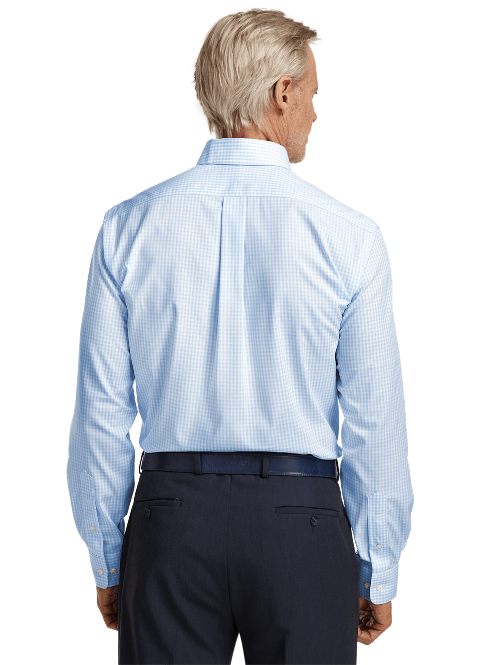 Alternate Image of Non-iron Cotton Check Dress Shirt With Contrast Trim-4