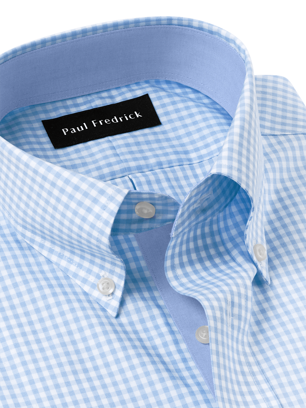 Alternate Image of Non-iron Cotton Check Dress Shirt With Contrast Trim-6