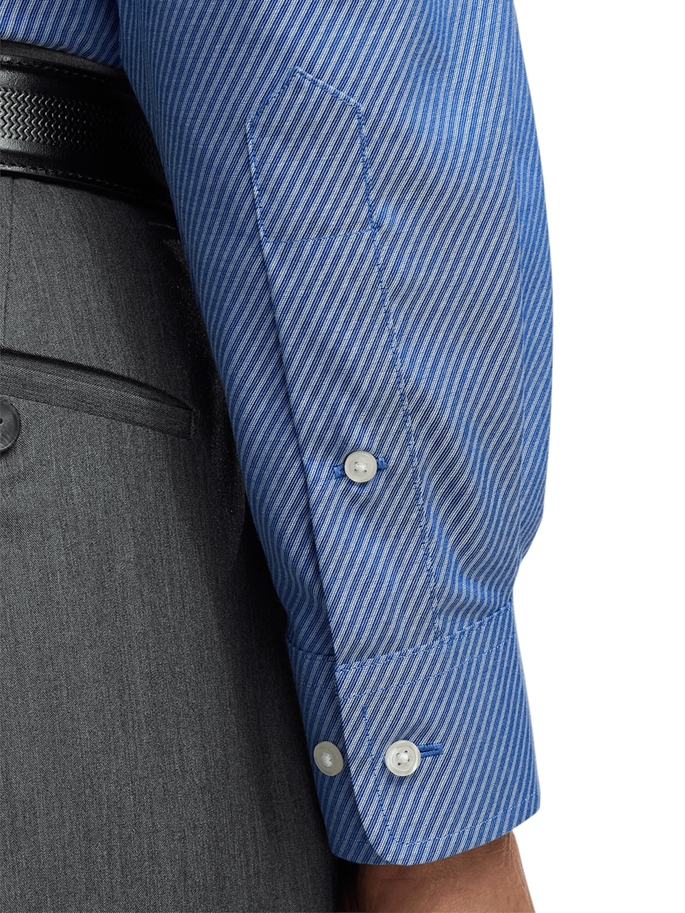 Alternate Image of Non-iron Cotton Diagonal Stripe Dress Shirt-3