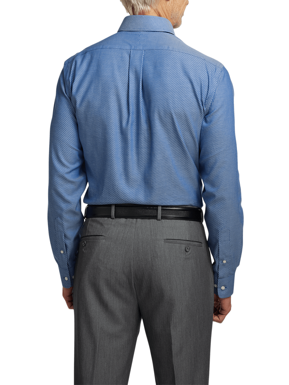 Alternate Image of Non-iron Cotton Diagonal Stripe Dress Shirt-4