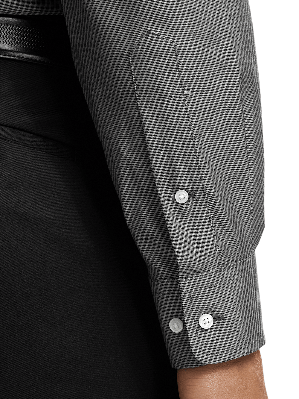 Alternate Image of Non-iron Cotton Diagonal Stripe Dress Shirt-3