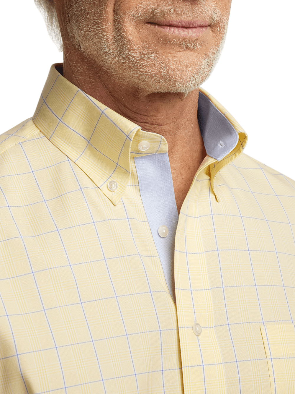 Alternate Image of Comfort Stretch Non-iron Check Dress Shirt With Contrast Trim-2