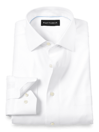 Royal Oxford Comfort Stretch Non-Iron Solid Dress Shirt - White