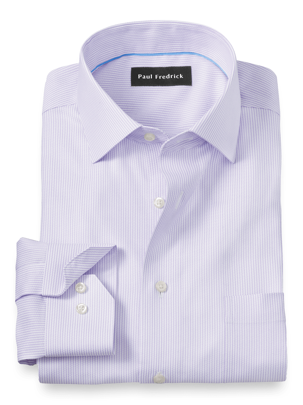 Product Image of Royal Oxford Comfort Stretch Non-iron Stripe Dress Shirt-Lavender