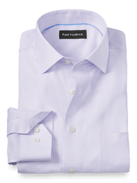 Royal Oxford Comfort Stretch Non-Iron Stripe Dress Shirt - Lavender
