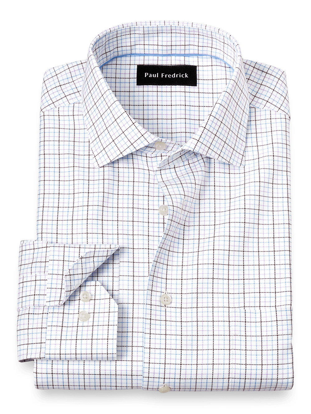 Product Image of Royal Oxford Comfort Stretch Non-iron Tattersall Dress Shirt-Multi