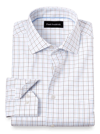 Royal Oxford Comfort Stretch Non-Iron Tattersall Dress Shirt - Multi