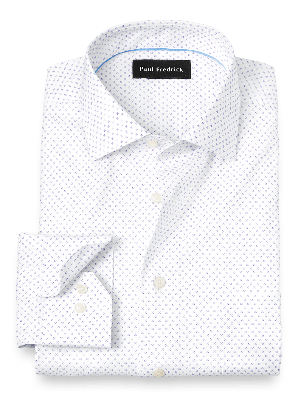 Product Image of Royal Oxford Comfort Stretch Non-iron Geometric Dress Shirt-Multi