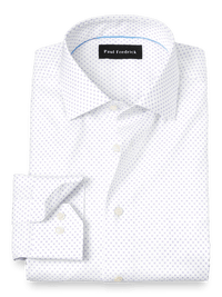 Royal Oxford Comfort Stretch Non-Iron Geometric Dress Shirt - Multi