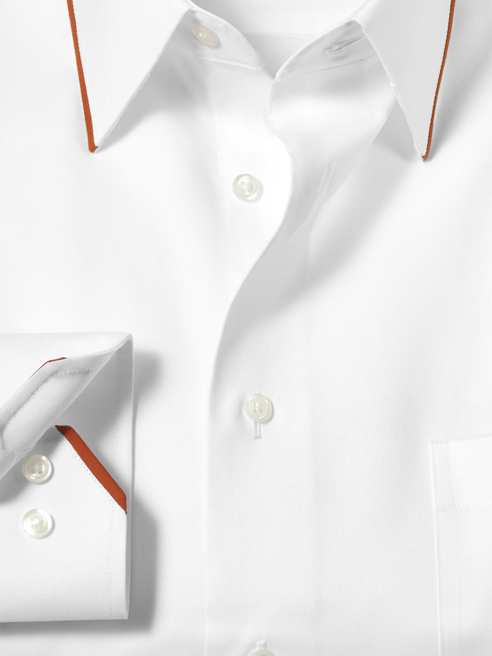 Alternate Image of Comfort Stretch Non-iron Solid Dress Shirt With Contrast Trim-5