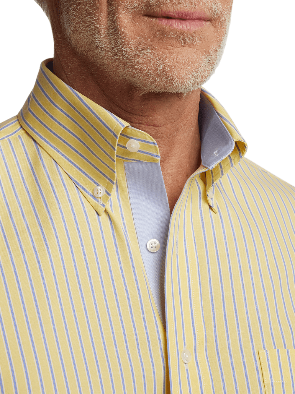 Alternate Image of Comfort Stretch Non-iron Stripe Dress Shirt With Contrast Trim-2