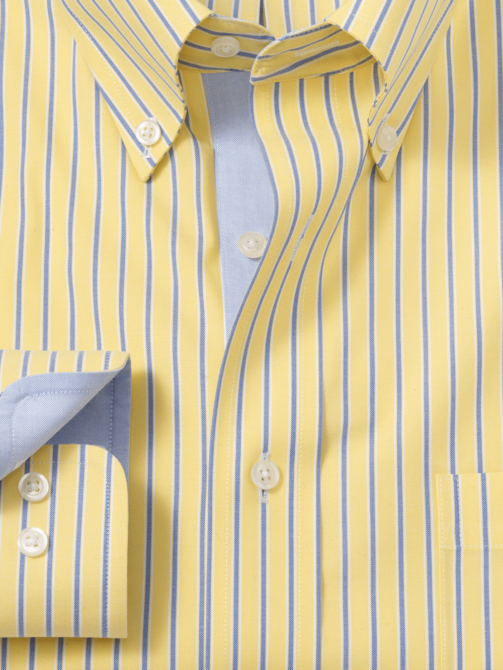 Alternate Image of Comfort Stretch Non-iron Stripe Dress Shirt With Contrast Trim-5