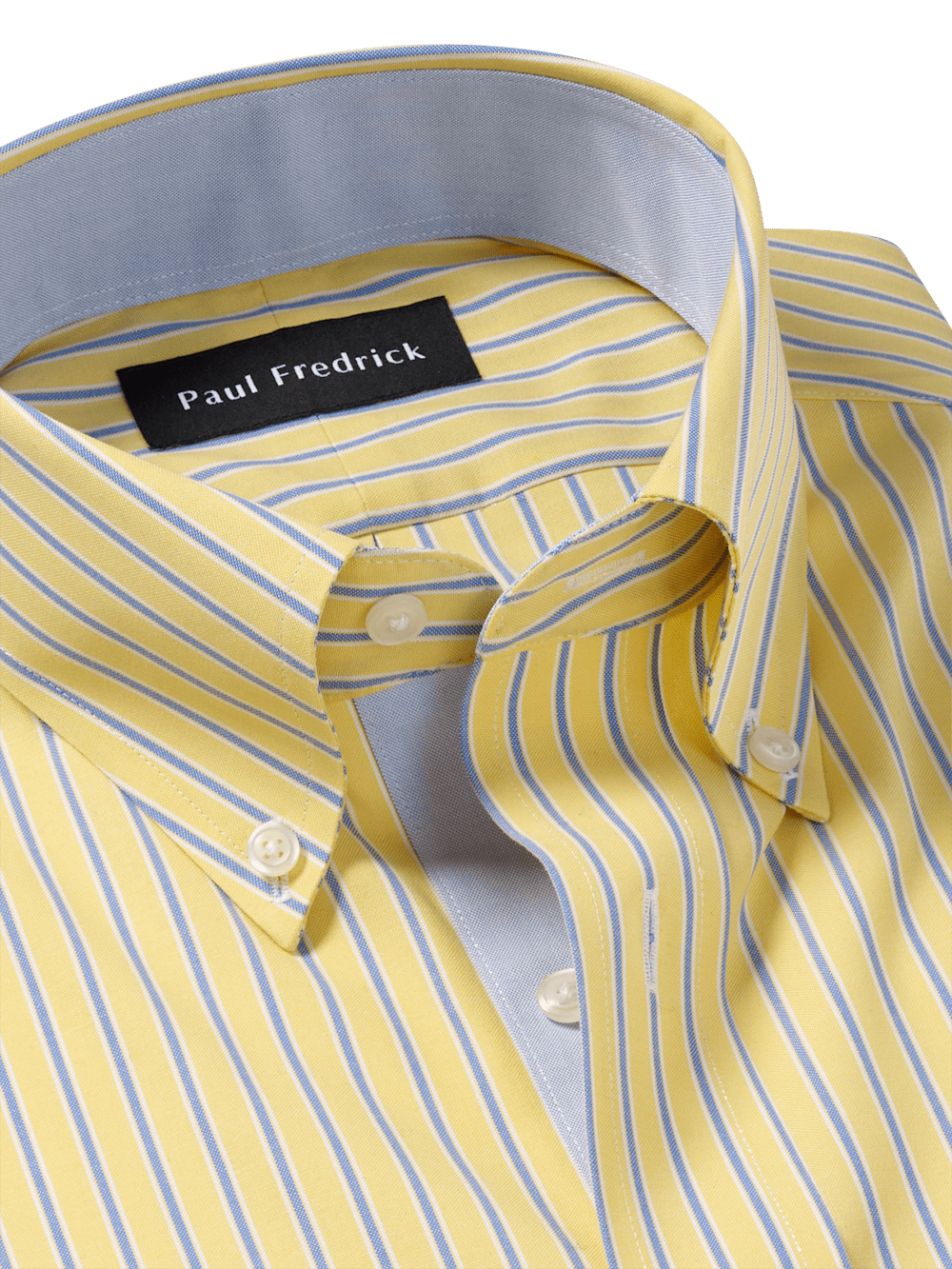 Alternate Image of Comfort Stretch Non-iron Stripe Dress Shirt With Contrast Trim-6