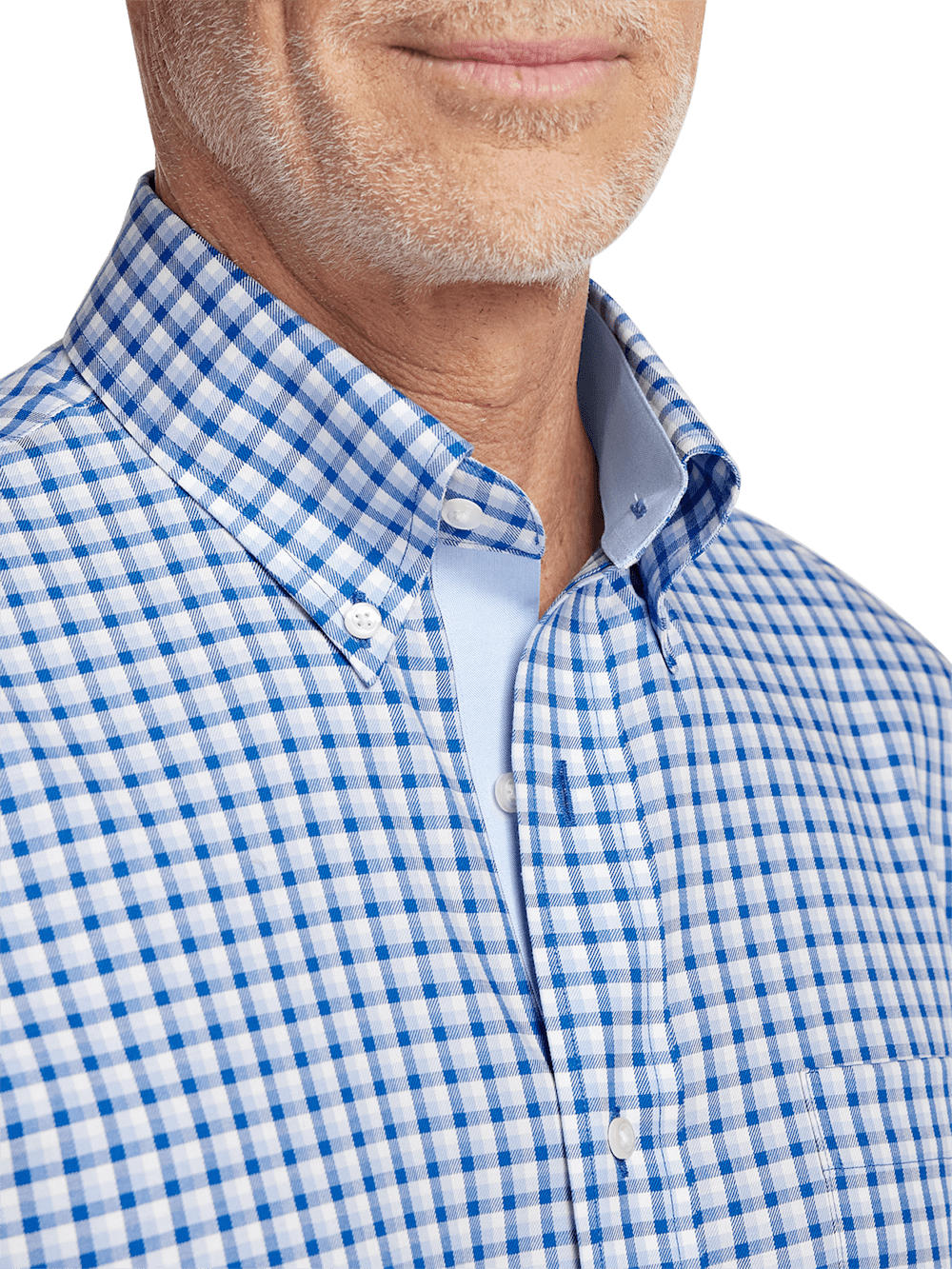 Alternate Image of Non-iron Cotton Gingham Dress Shirt With Contrast Trim-2