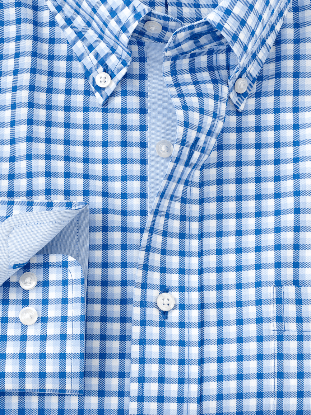 Alternate Image of Non-iron Cotton Gingham Dress Shirt With Contrast Trim-5