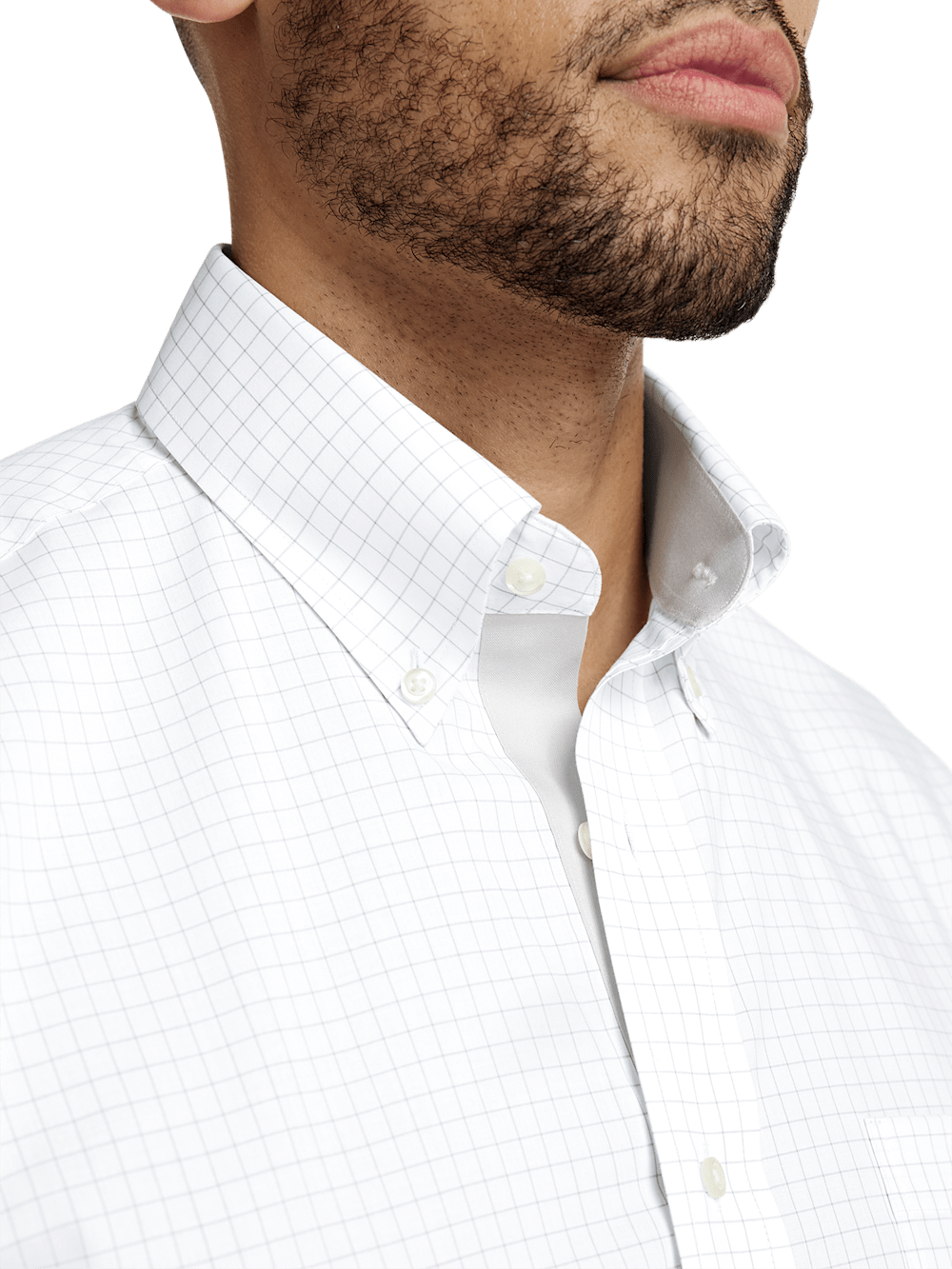 Alternate Image of Non-iron Cotton Check Dress Shirt With Contrast Trim-2